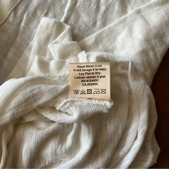 Anthropologie Porridge Odette Top Ivory Deep V-Neck Short Sleeves NWT - Picture 10 of 10